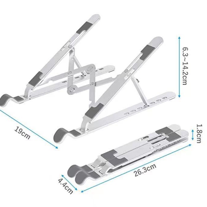A2 computer storage notebook stand, metal aluminum alloy stand, folding desktop stand, vertical heat dissipation and lifting details Picture