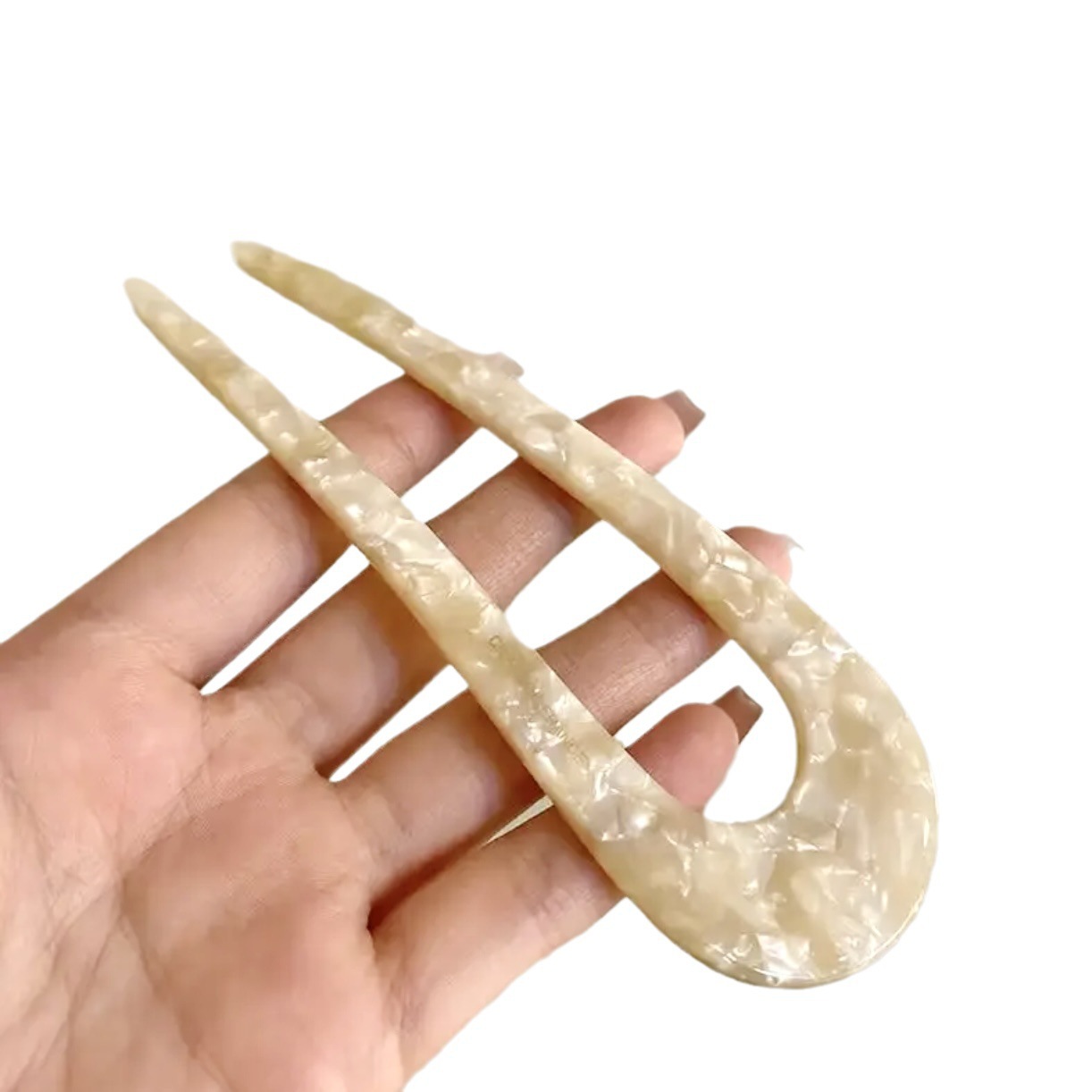 U-shaped acetate hairpin, a high-end feminine bun hairpin, simple and modern hairpin headwear, versatile ins hairpin Item Picture