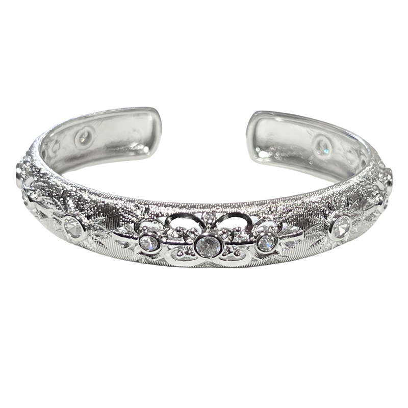 French retro brushed and hollowed-out bracelet, with a high-end court style, starlight and elegant, fashionable, light luxury and individual ring and bracelet Item Picture