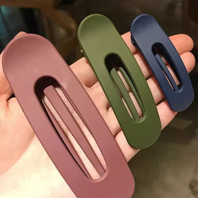 Acrylic Heart min duckbill Clip Side Clip Large Broken Hair Bangs Clip Casual Style Scarless Hair clip New Style Application Scenario