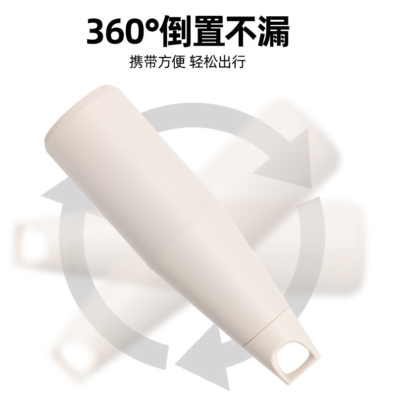 Cross-border small-mouthed handle conical cup, 316 stainless steel gentleman cup, portable large-capacity car heat and cold preservation water bottle Specification drawing