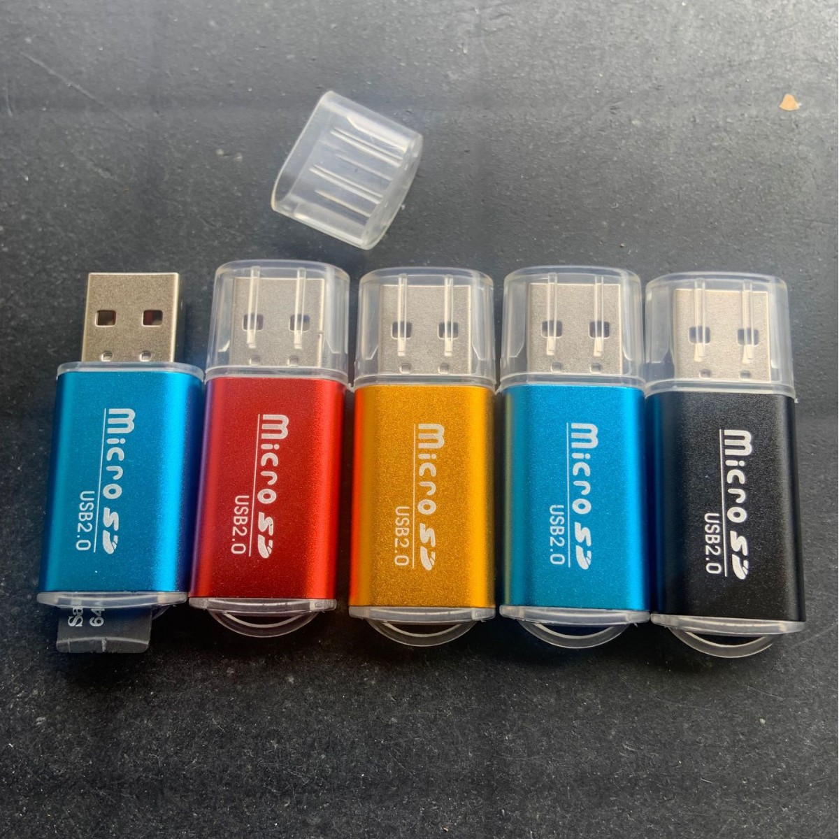 MicroSD card reader, aluminum alloy bright color TF card reader, USB2.0TF memory card reader manufacturer wholesale details Picture
