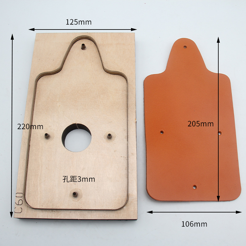 Handmade diy card case knife mold, no-cutting leather cutting mold, small leather tool set pattern Specification drawing