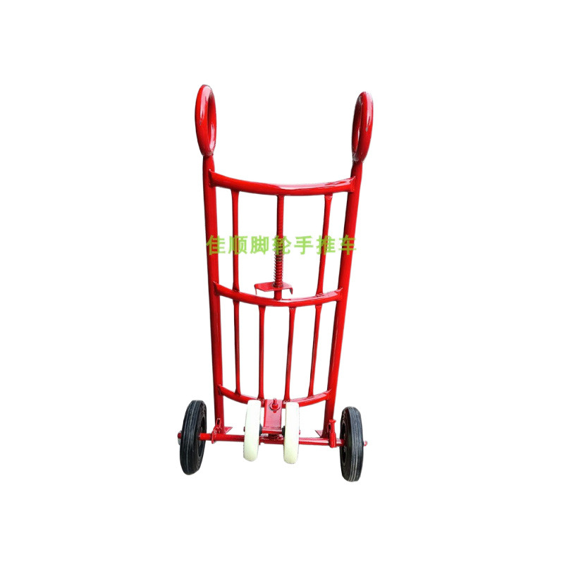 Jiapai oil drum transporter, oil drum lifting trolley, drum moving trolley, hand-pulled oil drum trolley, iron drum and round drum forklift, free shipping wholesale Item Picture