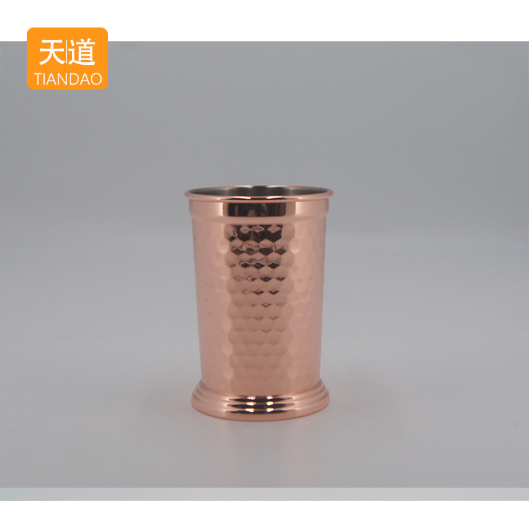 Stainless steel cocktail cups with rolled edges, mint, Zhu Lipu, step cups, bars, KTVS, metal cold drinks, beer and juice cups Specification drawing