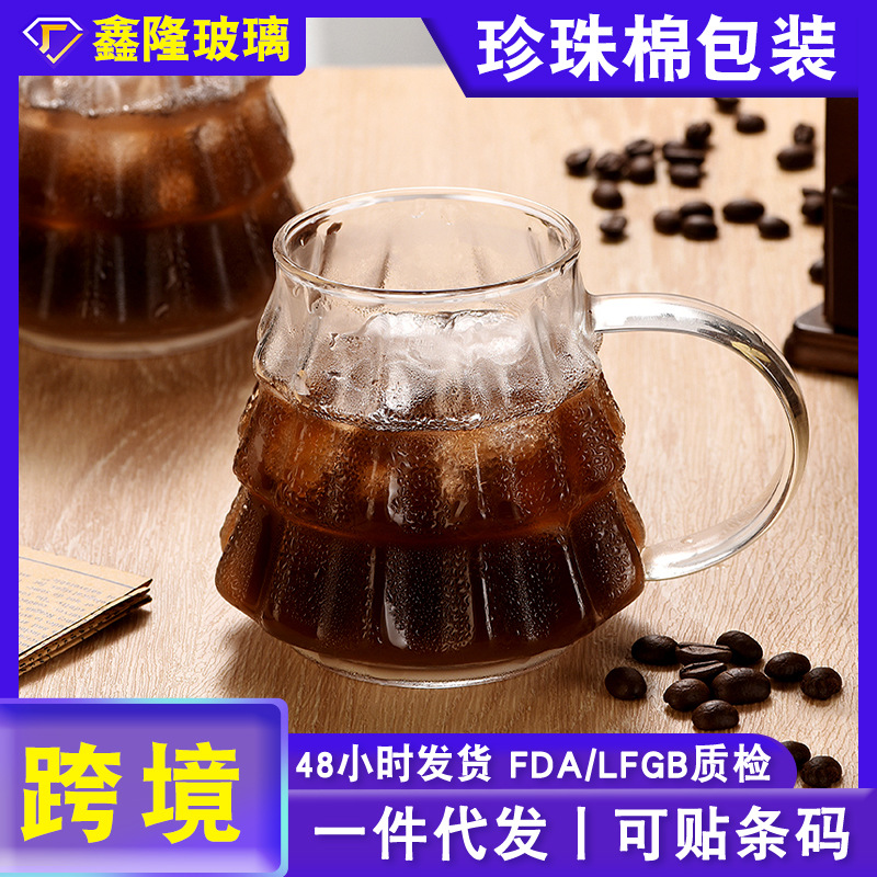 Wholesale new glass coffee cups, Christmas holiday gifts, high borosilicate high-temperature resistant milk breakfast cups, tea juice water full figure