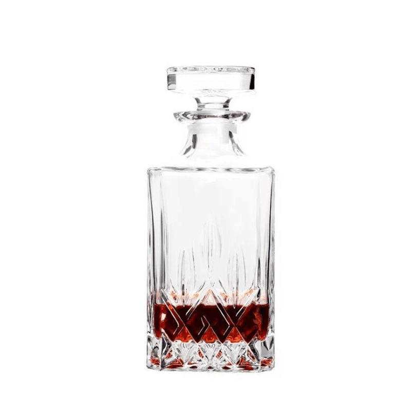 Factory wholesale European-style XO decanter wine glass set, red wine transparent crystal glass diamond square empty wine bottle Item Picture