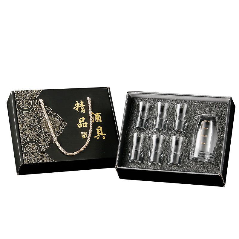 White spirit cup, wine dispenser set, small wine cup, wine utensils, wine pot wholesale set, one-sip cup, business gift with LOGO printing Item Picture