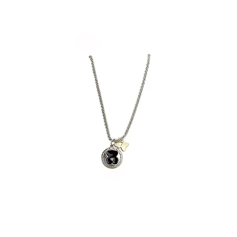 The sparkling little bear pendant necklace is a unique, fashionable and versatile collarbone chain accessory for women's summer Item Picture