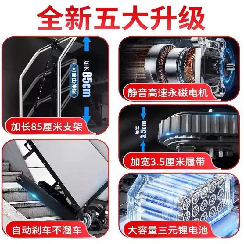 Electric stair climbing machine, a powerful tool for going up and down stairs, a super-strong cargo transporter, a heavy-duty furniture, home appliances and building materials stair climbing machine Application Scenario