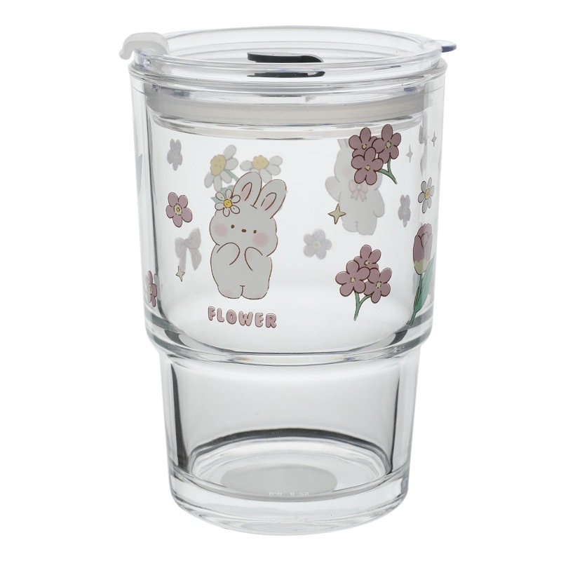 【JMW】 Simple and popular Instagram style bamboo joint cup, juice cup, glass bowl, glass cup, juice cup, milk cup JMW Item Picture