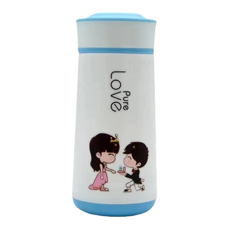 Ground promotion gift cups, double-layer glass water cups, couple and children's water cups, LOGO printed and writable, advertising event cups Item Picture