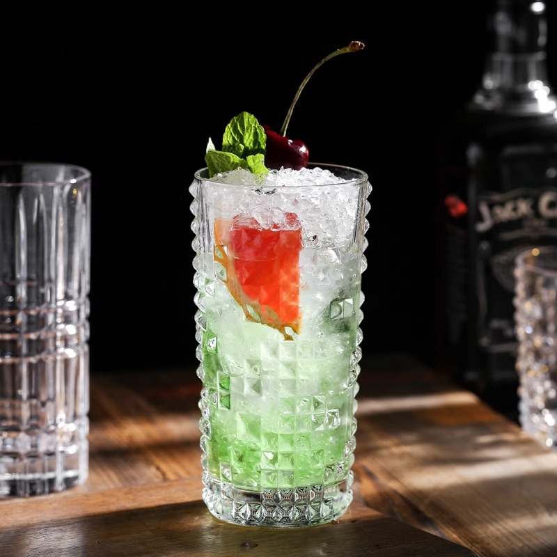 Mogi glasses, bar, Colin cocktails, toasts, glass cups, long drink cups, juice cups, fruit cups, whisky cups details Picture