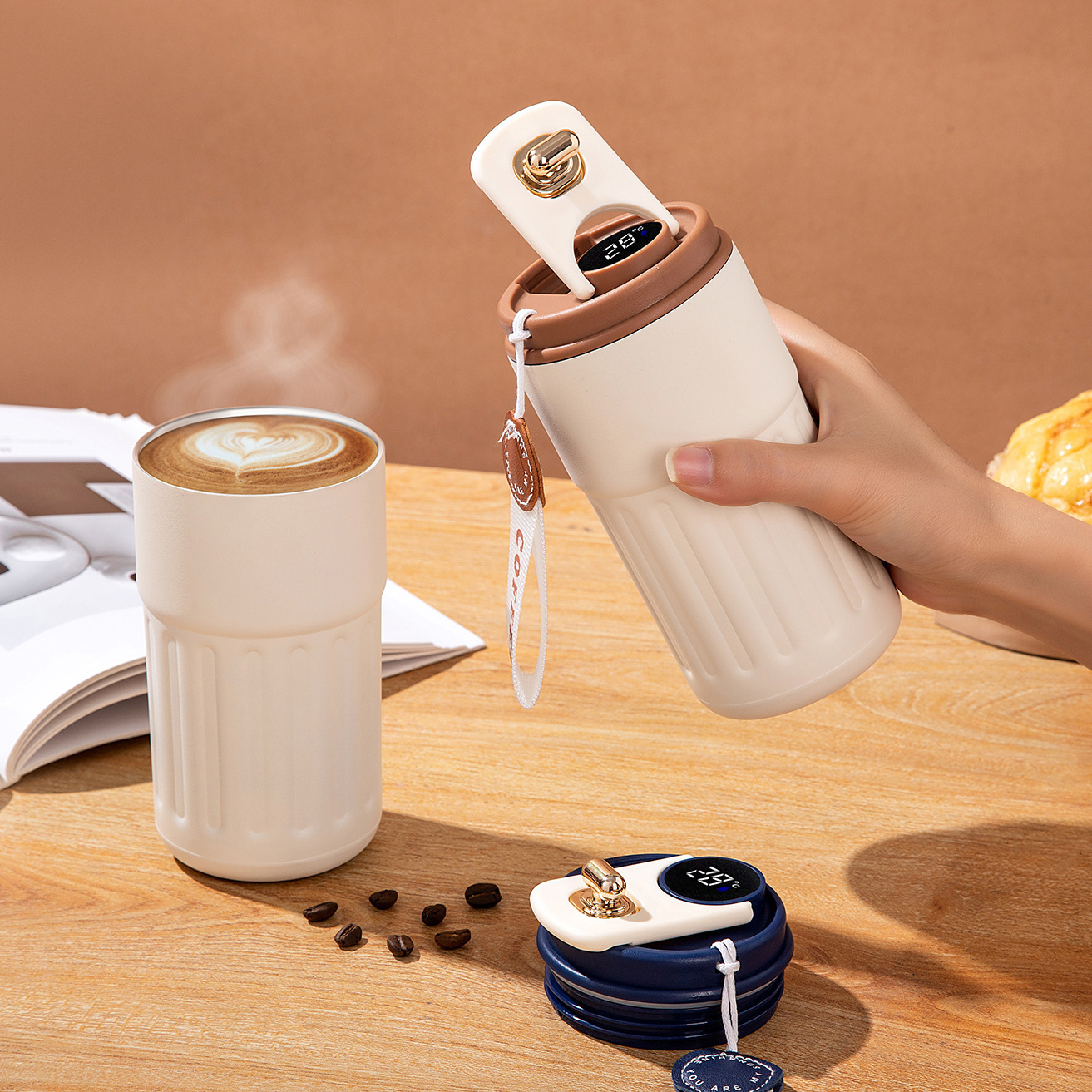 Intelligent temperature measurement large-capacity insulated cup, 316 stainless steel insulated cup, coffee cup, men's and women's water cup, high appearance level wholesale Application Scenario