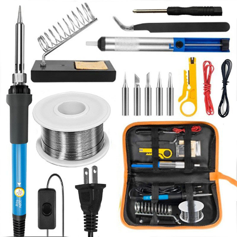 60W internal heating tool kit set, constant temperature adjustable soldering iron set, cross-border supply, household soldering iron wholesale undefined