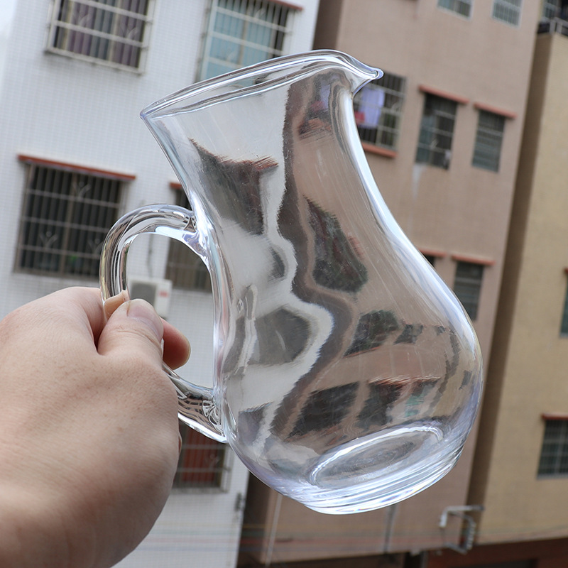 Transparent glass wine spoon with handle, white wine dispenser, cocktail shaker, large, medium and small, red wine dispenser Specification drawing