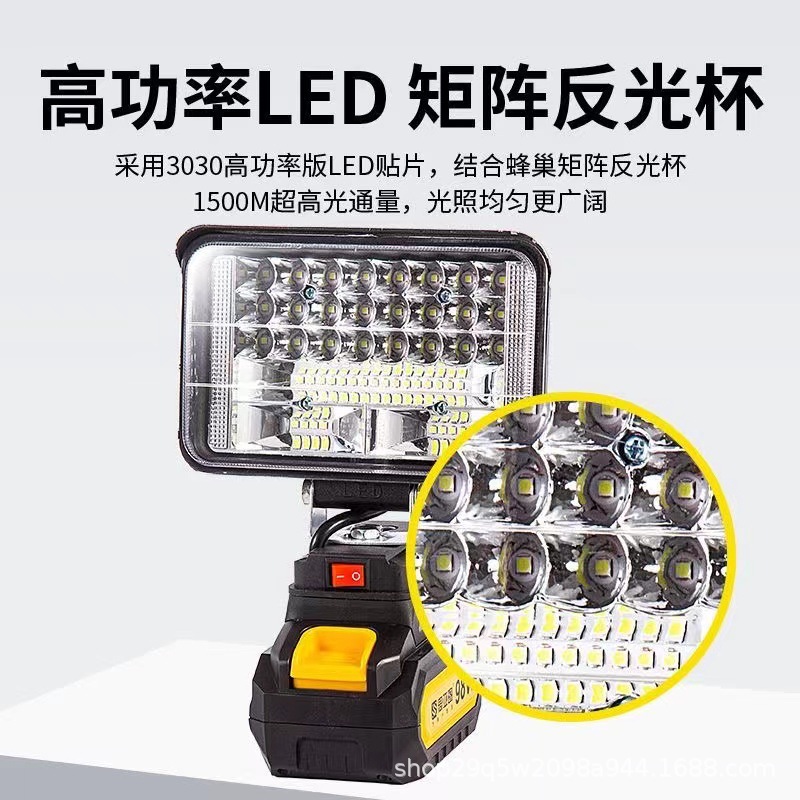 Multi-functional portable LED light, lithium battery projector light, dual USB mobile phone charging work light, lighting light, emergency light Application Scenario