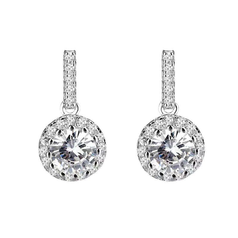 Exquisite ~ Sparkling diamond zircon light luxury high-end style full diamond earrings, women's Instagram trendy and niche design sense stud earrings and earrings Item Picture