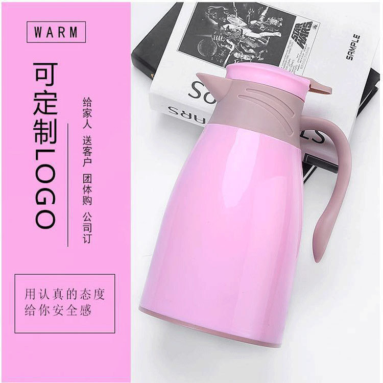 New large-capacity household thermos flask with double-layer glass inner liner, thermos flask, advertising gift full figure