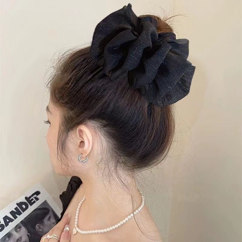 Cloud bubble bow hair accessory, bun head clip, large high-end hair clip, women's back head clip headwear full figure