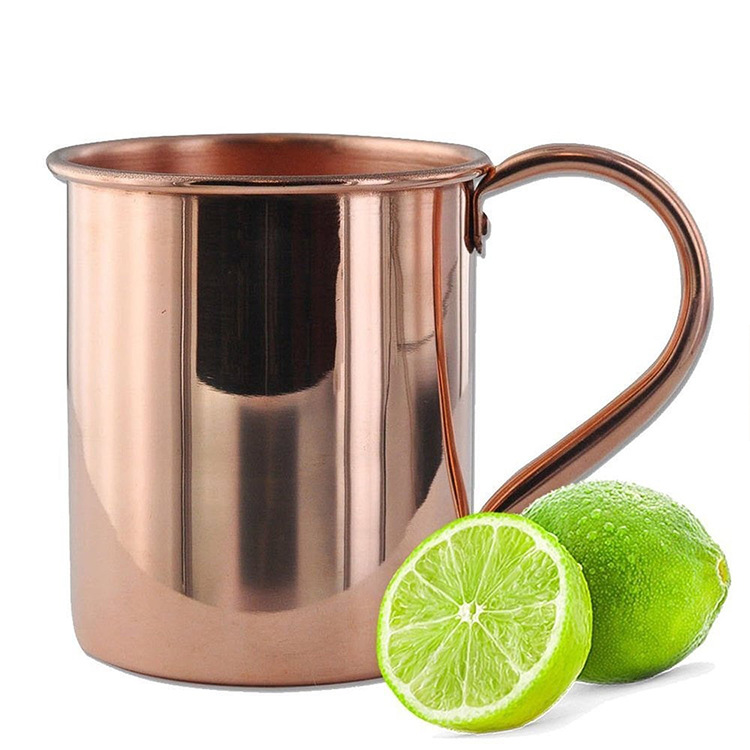 Moscow mule cup, stainless steel cocktail mug, metal rolled edge copper-plated beer hammer cup, bar utensils Application Scenario