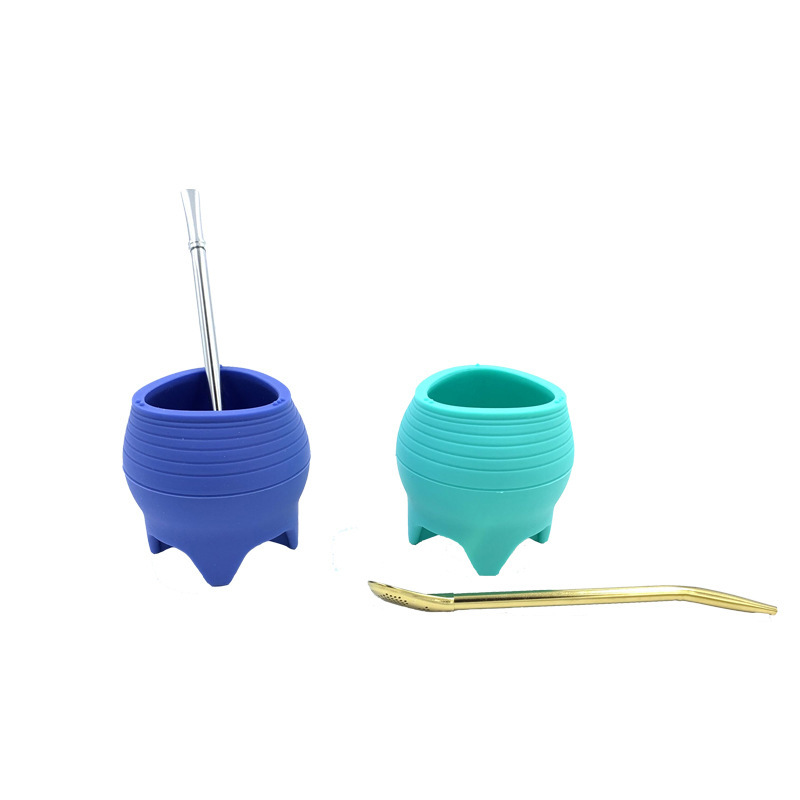 Export Argentina silicone yerba mate cup tea sets, special tea cups, South American yerba mate tea special wholesale coffee water cups details Picture