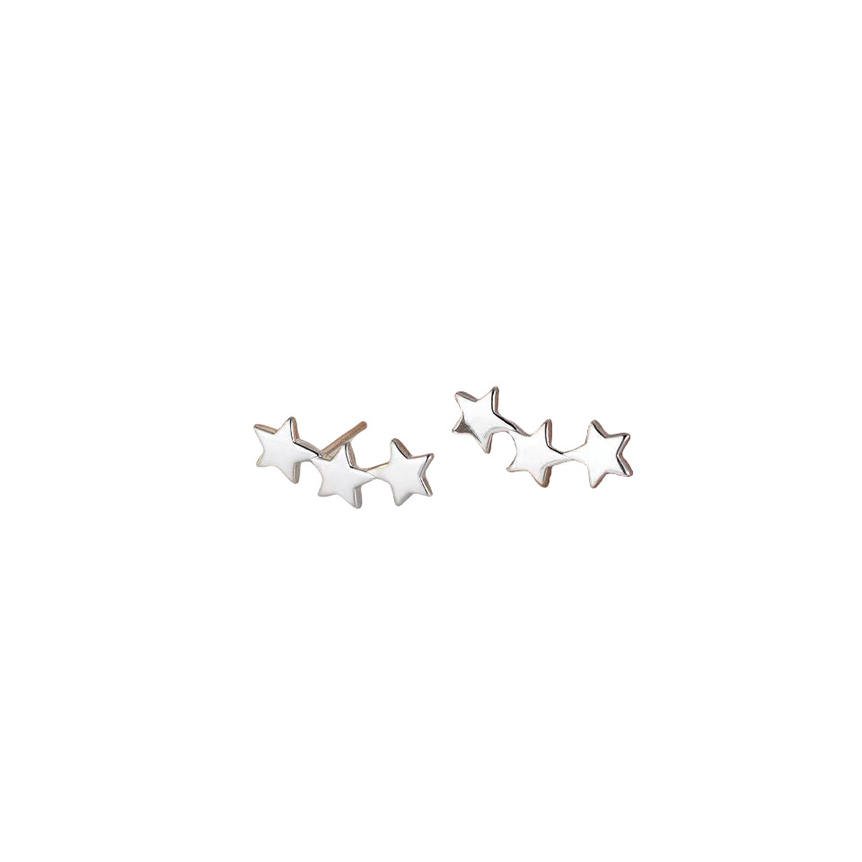 Fengfeng's same style five-pointed star stud earrings for women, simple and versatile, elegant and fashionable earrings, niche design sense star earrings Item Picture