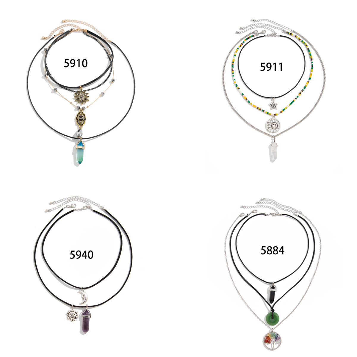 European and American cross-border jewelry, Baroque pearl star water drop pendant necklace, irregular alloy multi-layer collarbone chain Application Scenario