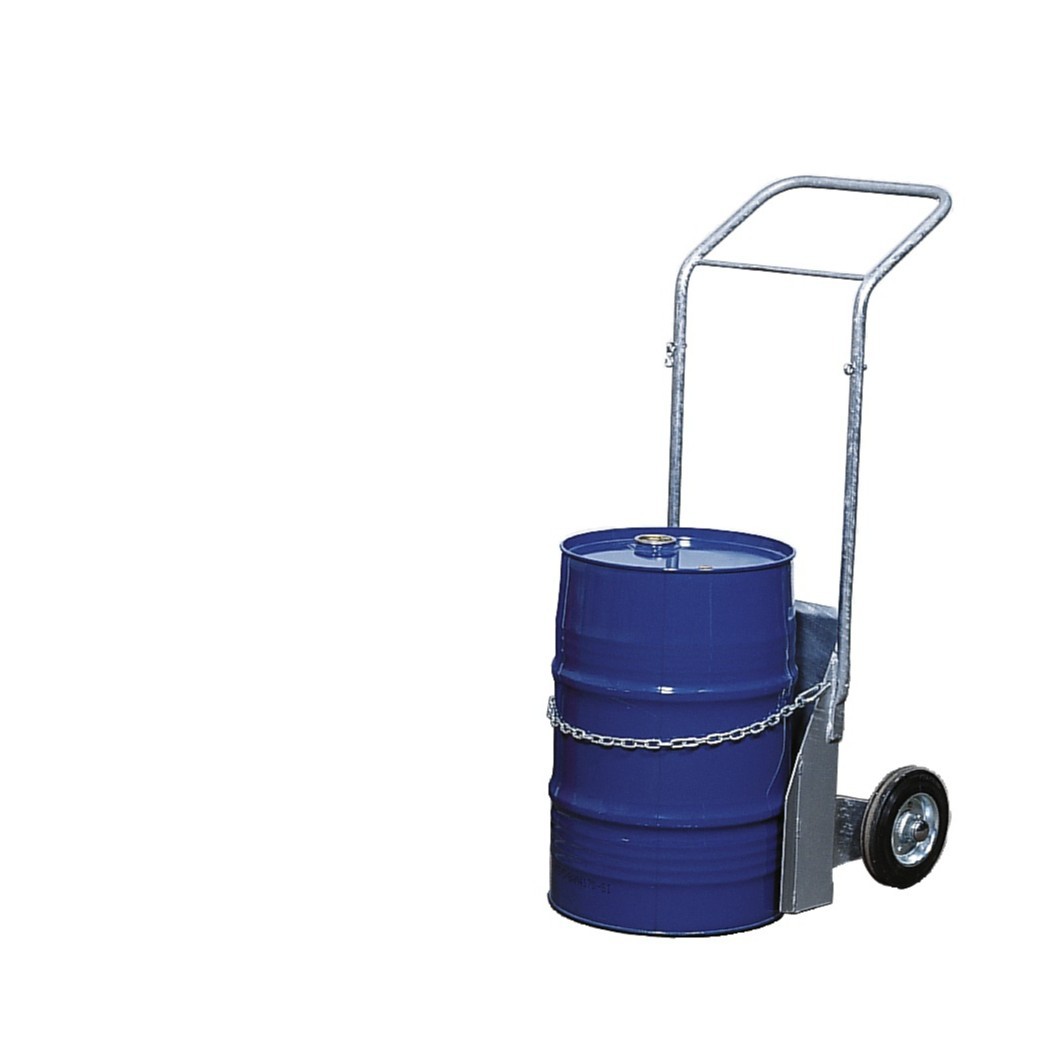 DENIOS steel gas cylinder trolley, laboratory liquefied gas cylinder transporter, plastic steel cylinder and gas cylinder hand-pulled trolley full figure