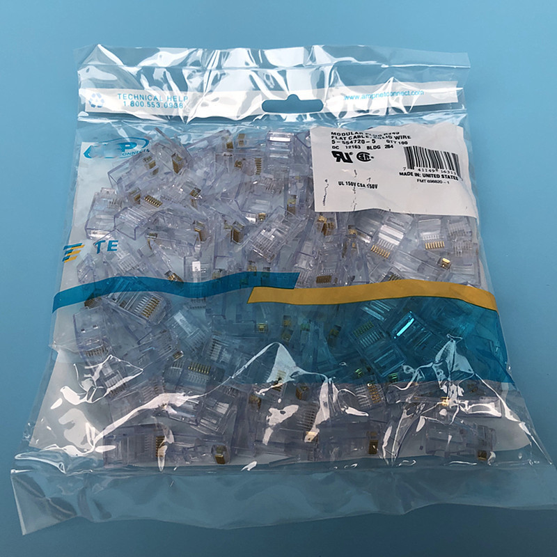 Wholesale 100 boxed Category 6A Gigabit engineering-grade network routing switches and Category 6 computer crystal heads details Picture