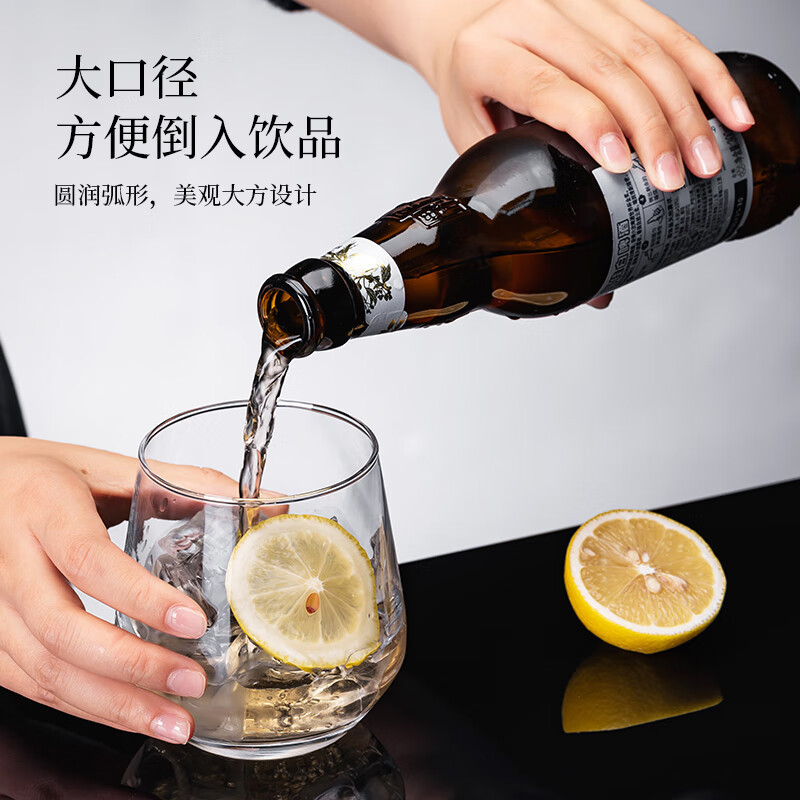 Household InS-style glass cups, light luxury and high-end water cups with high appearance standards, commercial milk coffee cups and beverage cups for restaurants details Picture