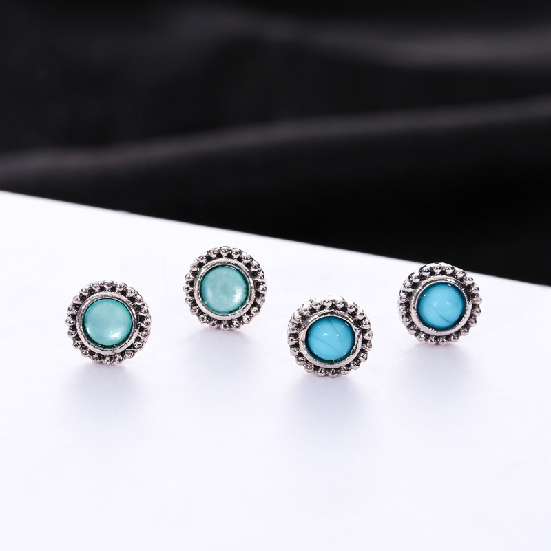 Wholesale of 6 pairs of stud earrings from the Navy Series fishtail rudder Gemstones on AliExpress, a cross-border fashion platform for Europe and America Specification drawing