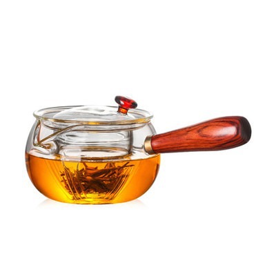 Side-handle separated teapot, electric ceramic stove, special tea brewing apparatus, high-temperature resistant kettle, high borosilicate household tea set Item Picture