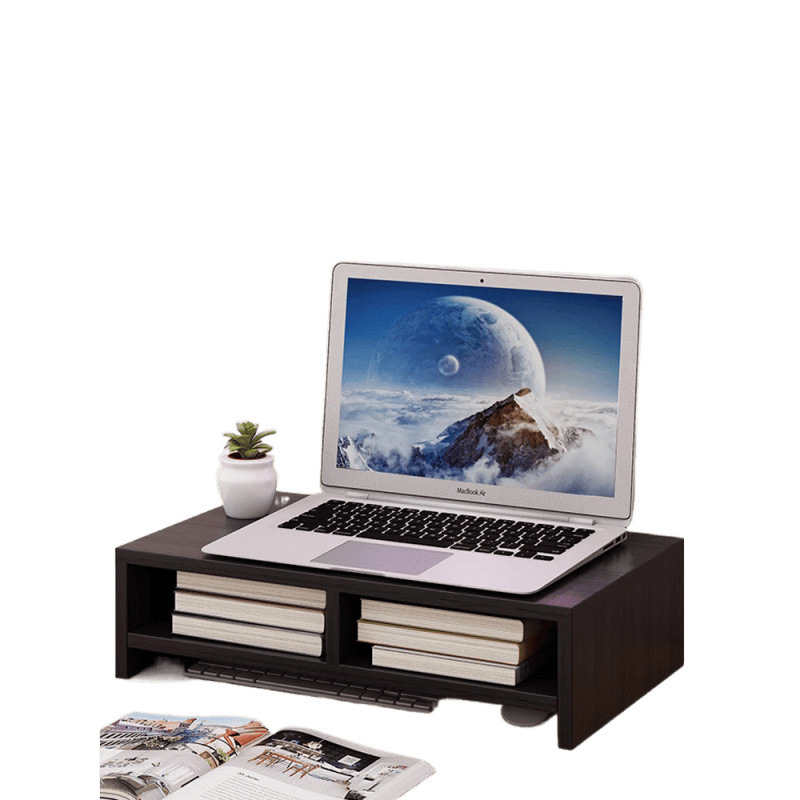 Computer stand, notebook height-increasing bracket, raised heat dissipation desktop, wooden base, desktop keyboard, desktop stand Item Picture
