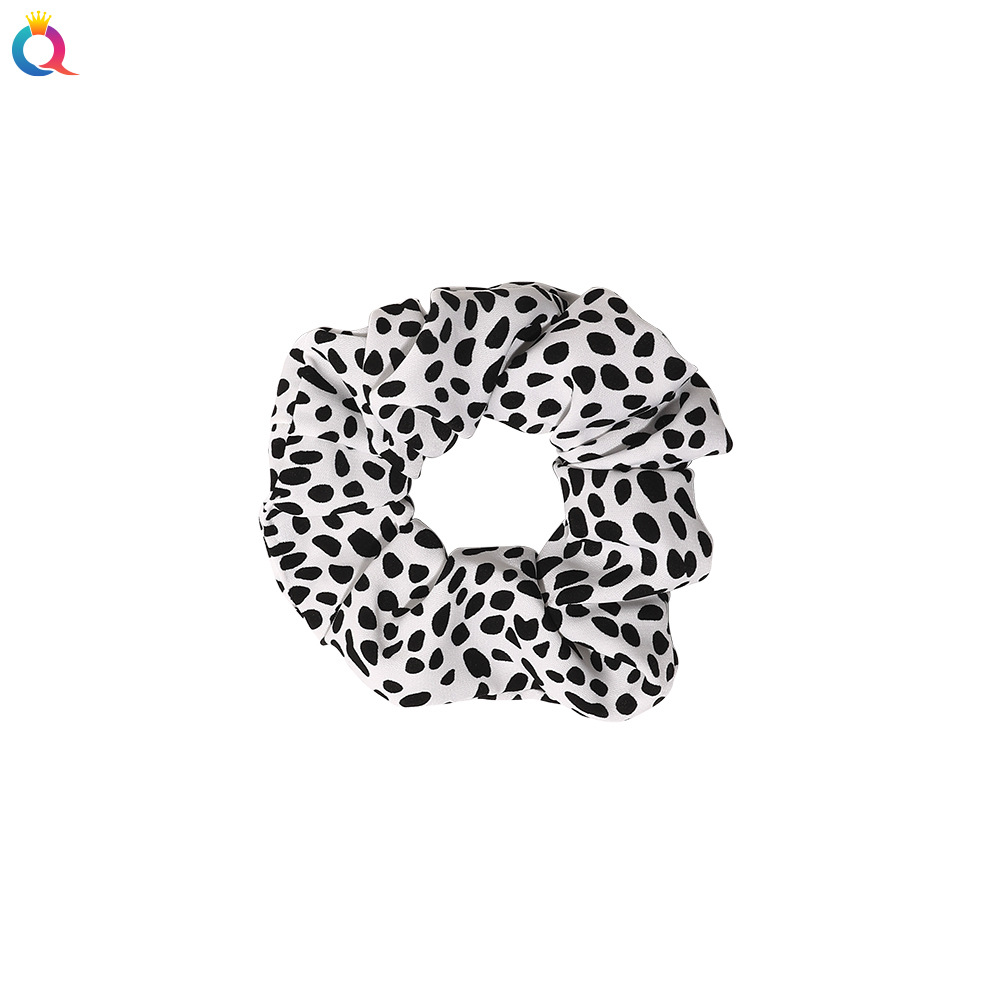 Qiyue Korean version Large Intestine hair band, unique and elegant, cow, zebra, leopard print headband, ponytail, hair tie, hair accessory for women Item Picture