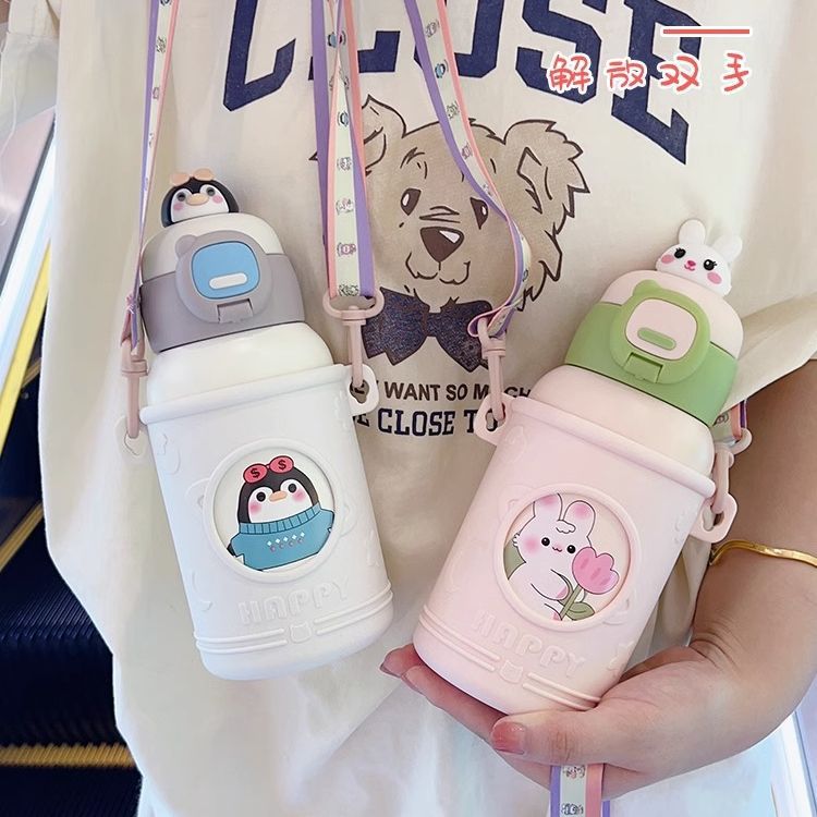Yongkang new children's insulated cup, 316 stainless steel food grade, high appearance level straw cup, student insulated cup wholesale details Picture