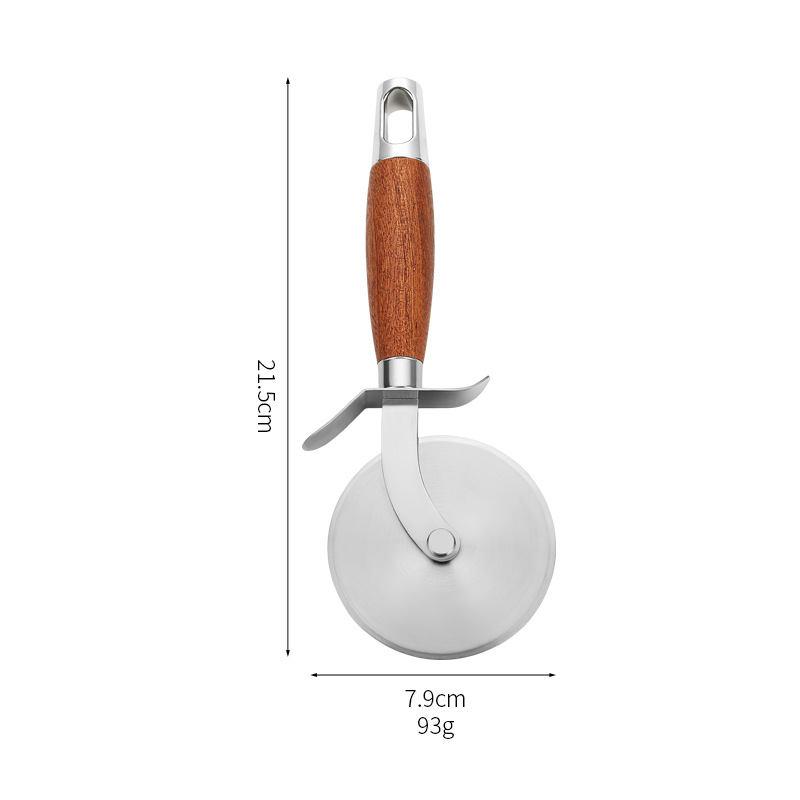 Stainless steel pizza rounder knife, pizza knife for cutting dough, hotel household special tool, commercial 430 material blade undefined