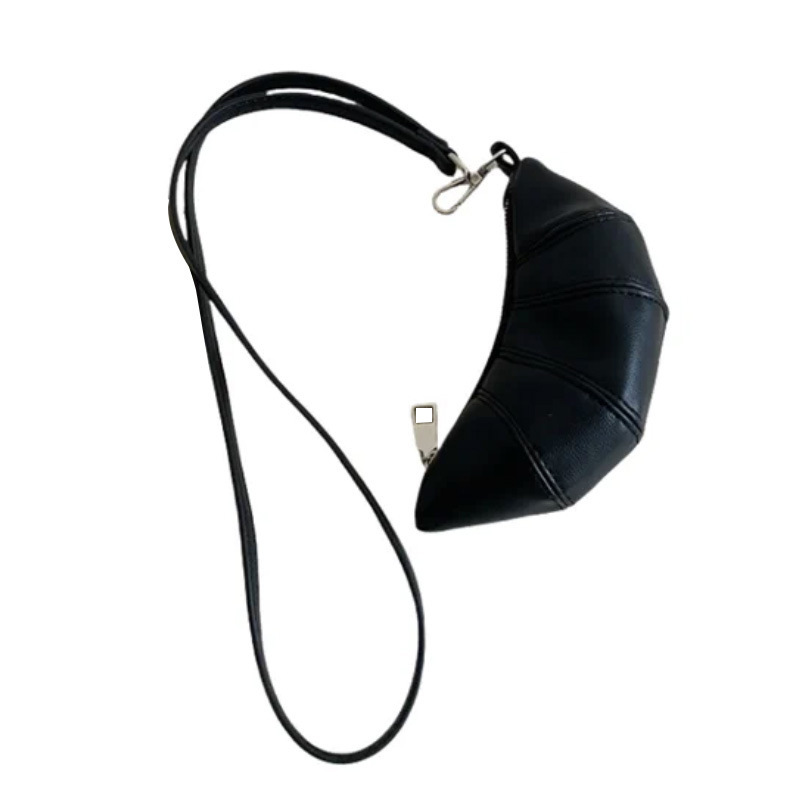 Mini neck-hanging small change key bag with a unique design sense and a stylish crossbody lipstick headphone bag. Cute horn bag Item Picture
