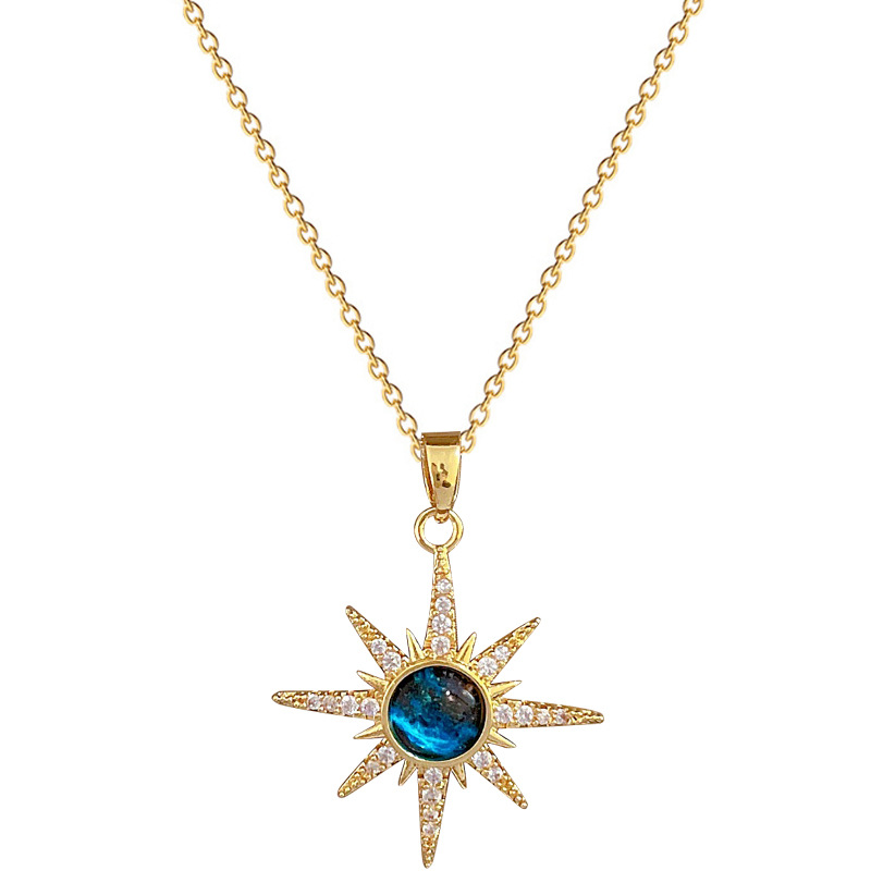【 Titanium Steel 】 Starlight Planet Zircon Light Luxury and Elegant Full diamond necklace, versatile collarbone chain Titanium steel chain for women Item Picture