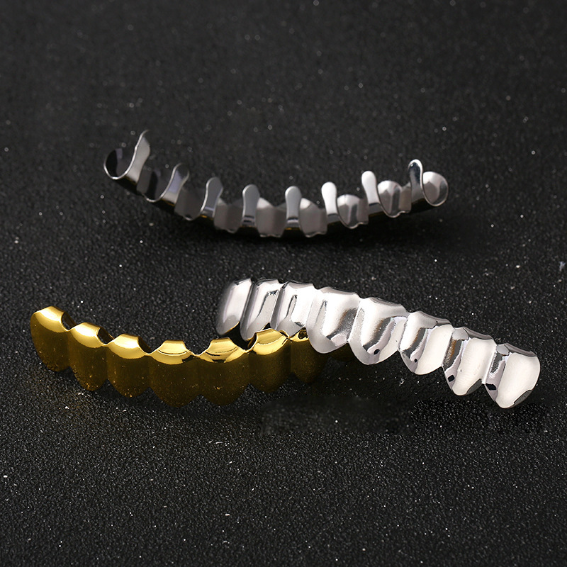 Classic eight-tooth European and American trend bestseller Hiphop decorative braces, fully smooth teeth grills braces details Picture