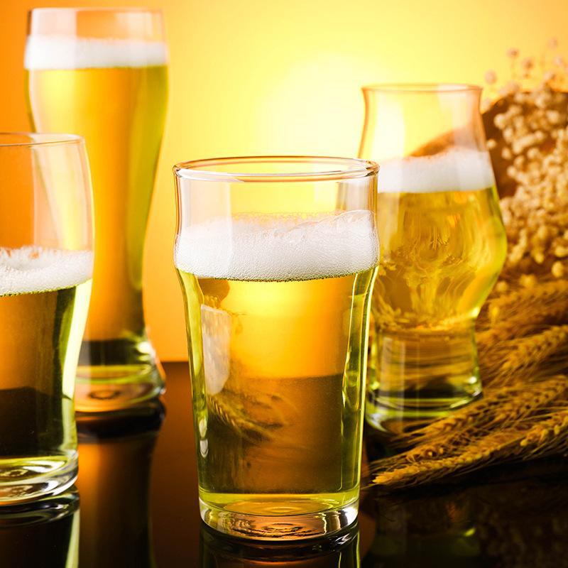 500ml large draft beer cup, large internet-famous household glass beer cup, craft creative wine glass, exquisite and large capacity full figure
