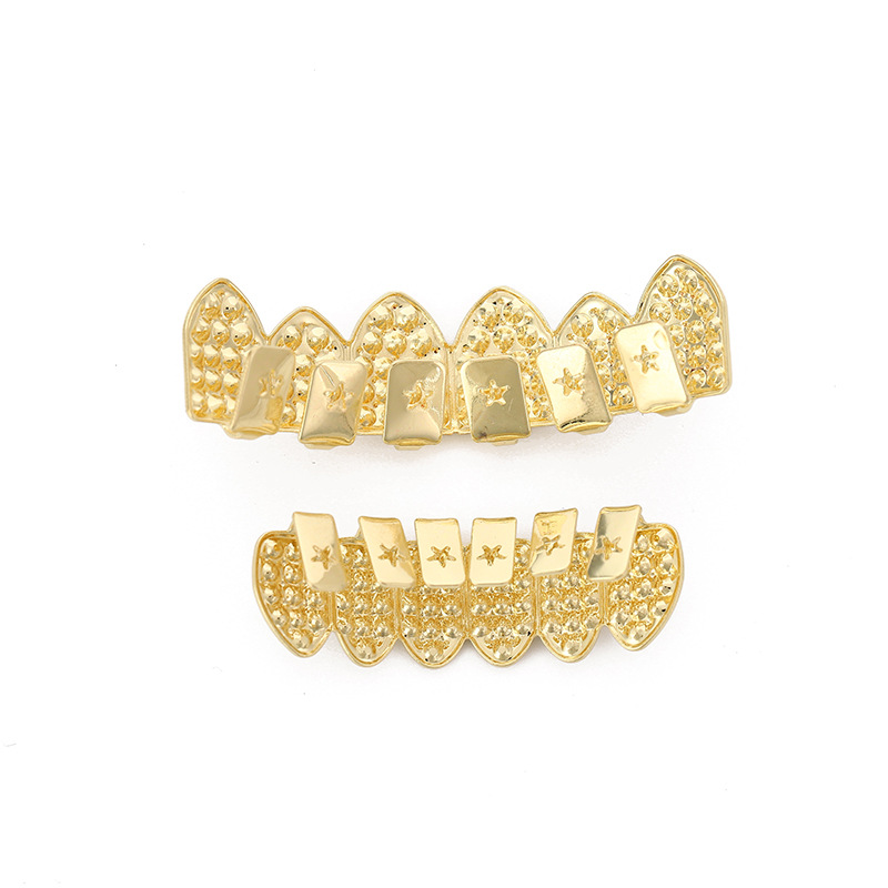In 2024, Amazon's Halloween cross-border hip-hop teeth grills, a must-have accessory, and teeth Grills with full diamonds Specification drawing