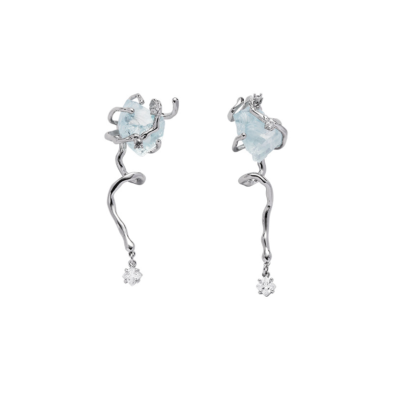 Original blue Glacier series necklaces for women wholesale, new Chinese-style light luxury, national trend niche design, high-end sense neck accessories Item Picture
