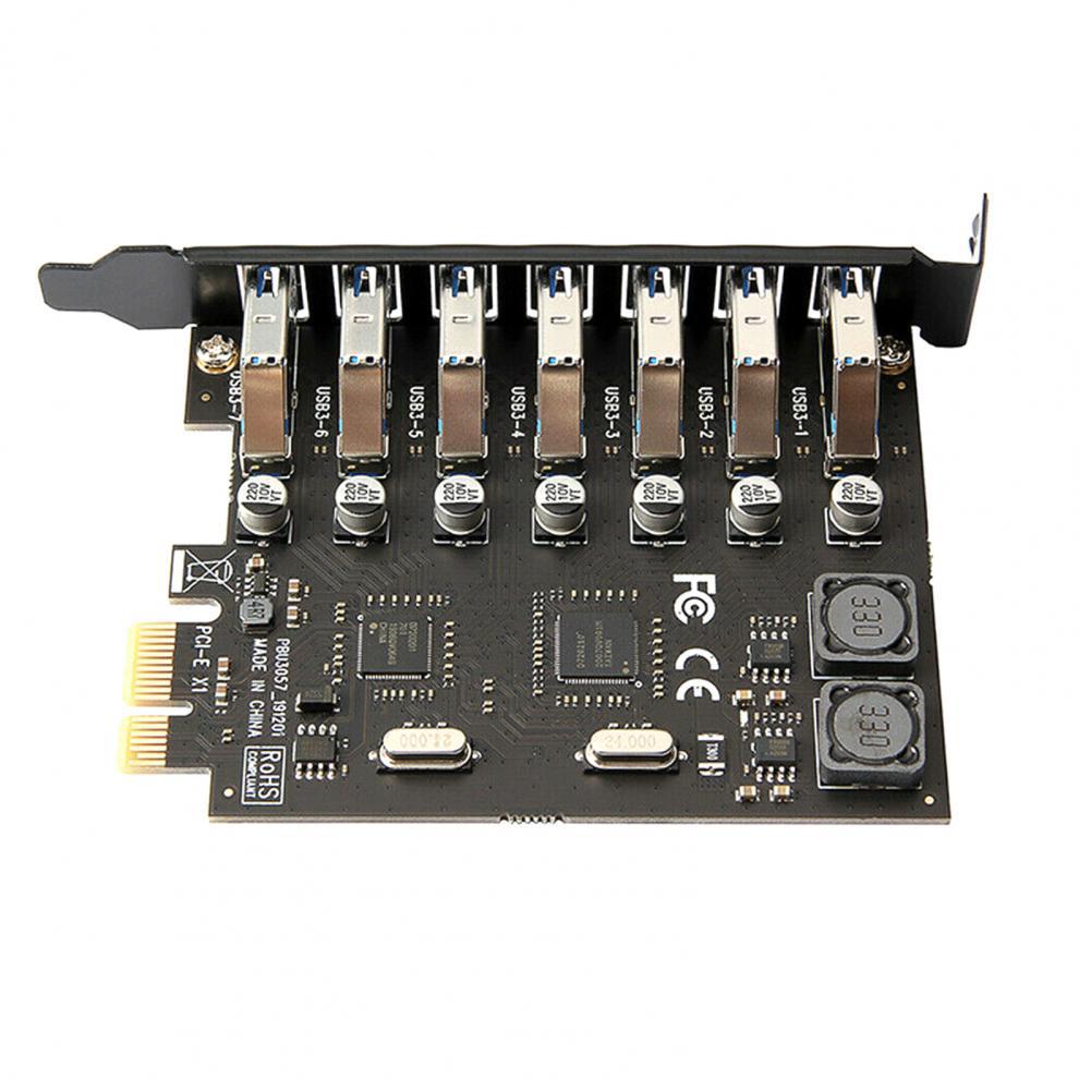 PCIE to USB3.0 adapter card, 7-port PCI-E desktop computer expansion card, no need for external power supply, NEC chip Application Scenario