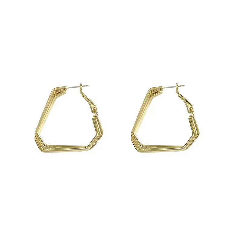 Simple, high-end and cold style multi-layer geometric ear rings and stud earrings for women, versatile, simple, fashionable, individual and elegant earrings Item Picture