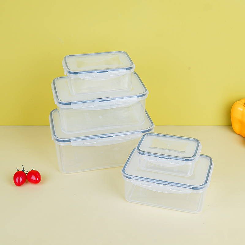 Transparent thickened preservation box, camping picnic box, outdoor food storage box, kitchen refrigerator, fruit bento box details Picture
