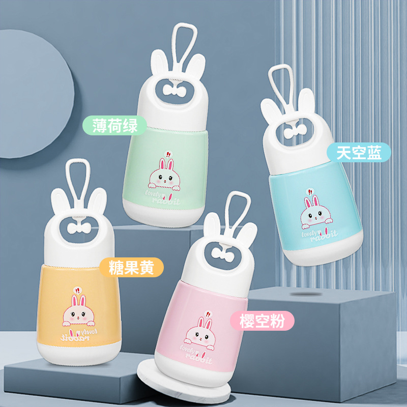 Cartoon children's water cup event advertisement logo cup Straw cup opening small gift printed 380ml glass cup full figure