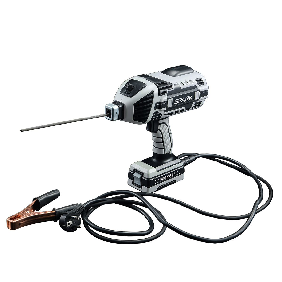 Handheld electric welding machine, household 110V/220V, American/European standard small manual portable gun-type inverter welding machine Specification drawing