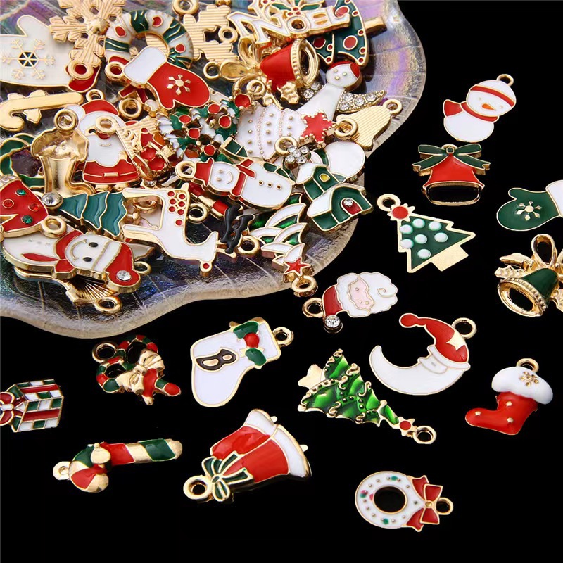 diy Christmas oil-dripping alloy accessories, handcrafted pendants, material packs, ornaments and accessories Specification drawing