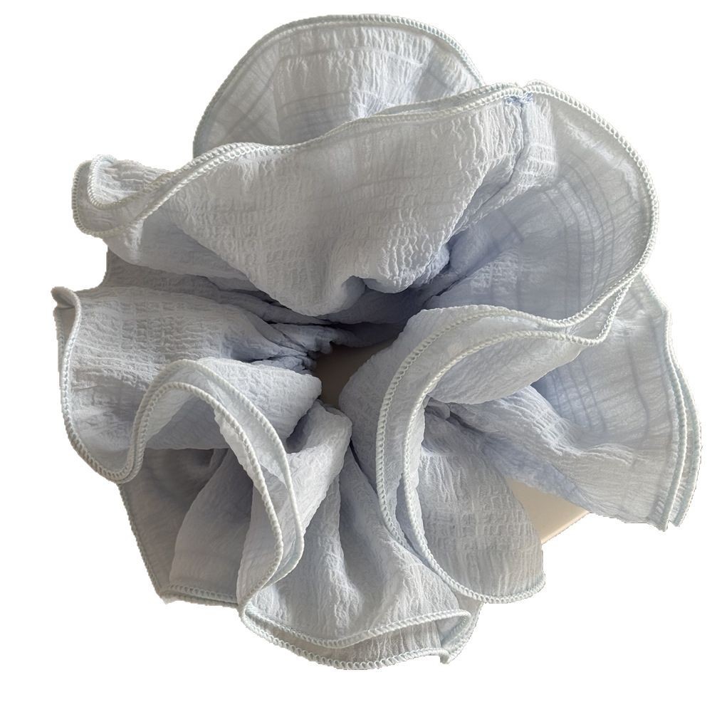 Korean-style gentle lace pleated large intestine hair band, a high-end feminine hair tie, rubber band hair tie, and a super large hair flower hair tie Item Picture